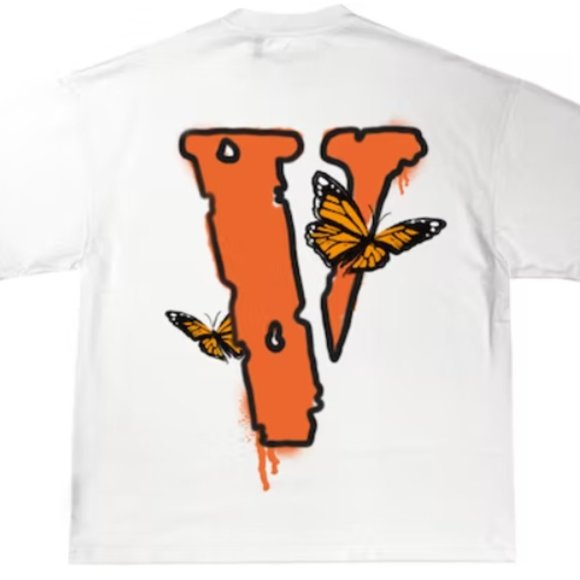 VLONE Shirts Juice Wrld X Vlone Butterfly Tshirt White Poshmark